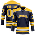Personalized Navy & Gold Solid Colour Hockey Jersey