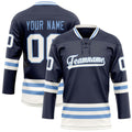 Personalized Navy & Light Blue Solid Colour Hockey Jersey