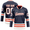 Personalized Navy & White Solid Colour Hockey Jersey