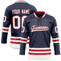 Personalized Navy & White Solid Colour Hockey Jersey