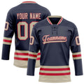 Personalized Navy & Cream Solid Colour Hockey Jersey