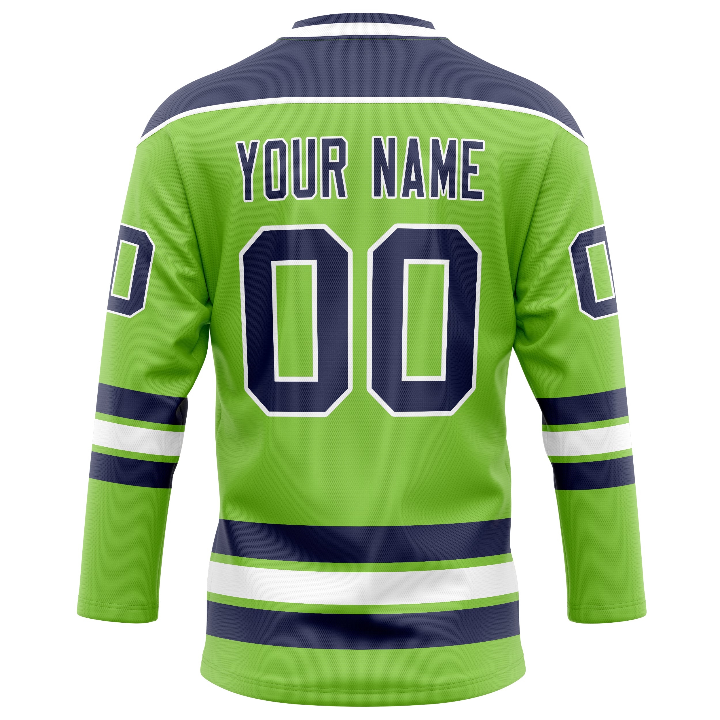 Personalized Neon & Green Navy Solid Colour Hockey Jersey