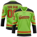 Personalized Neon & Green Red Solid Colour Hockey Jersey