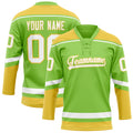 Personalized Neon & Green Gold Solid Colour Hockey Jersey