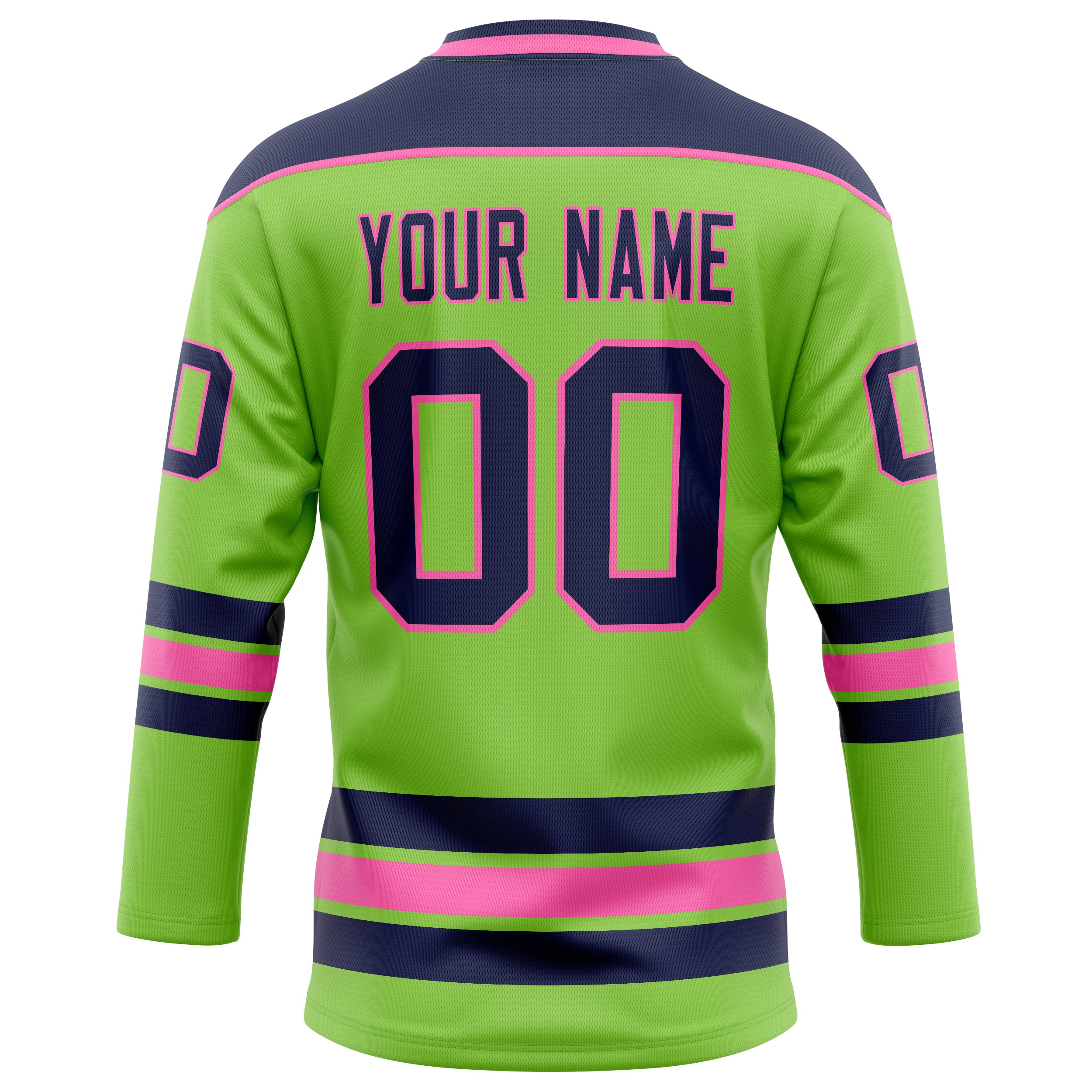 Personalized Neon & Green Navy Solid Colour Hockey Jersey