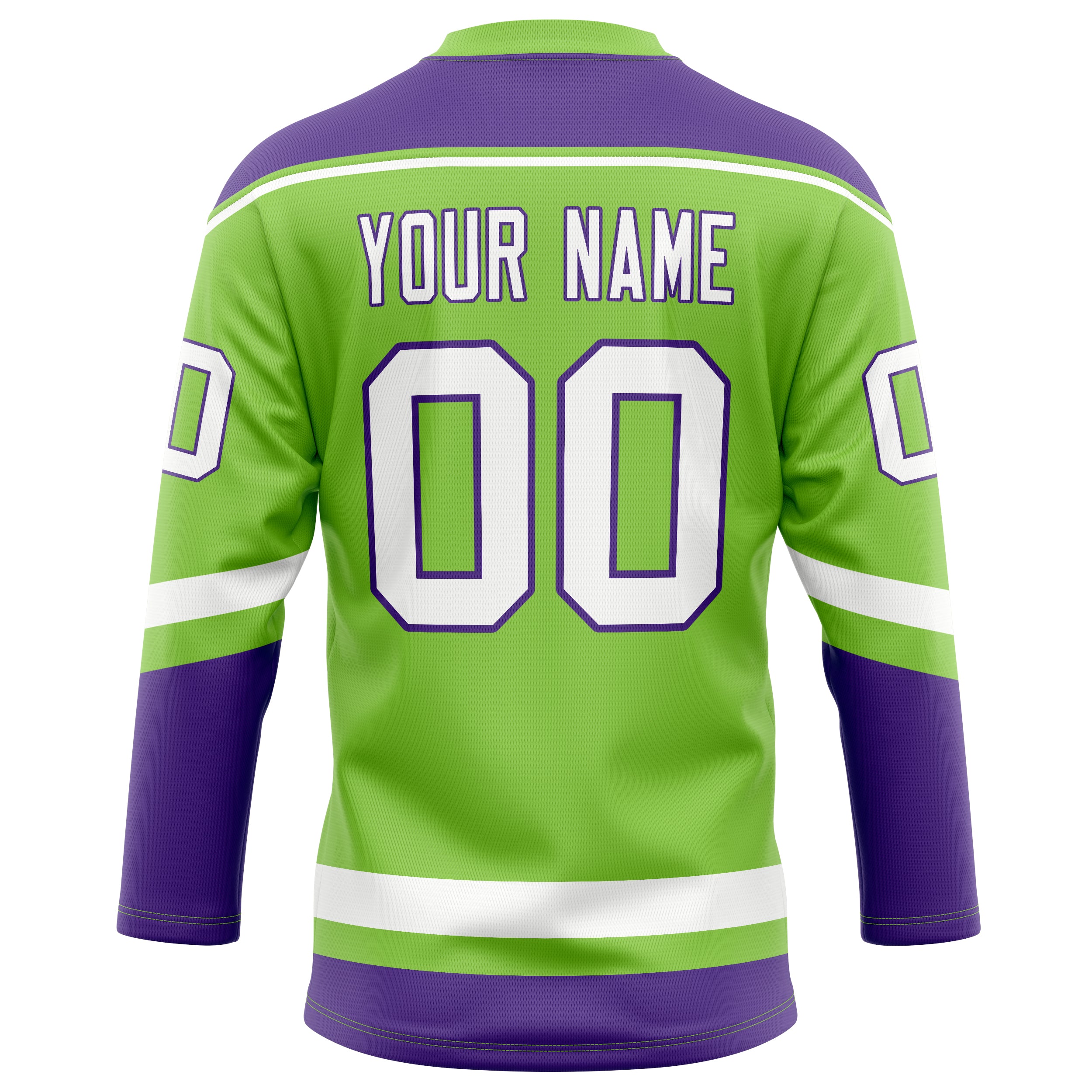 Personalized Neon & Green Purple Solid Colour Hockey Jersey