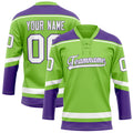 Personalized Neon & Green Purple Solid Colour Hockey Jersey