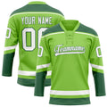 Personalized Neon & Green Kelly Green Solid Colour Hockey Jersey