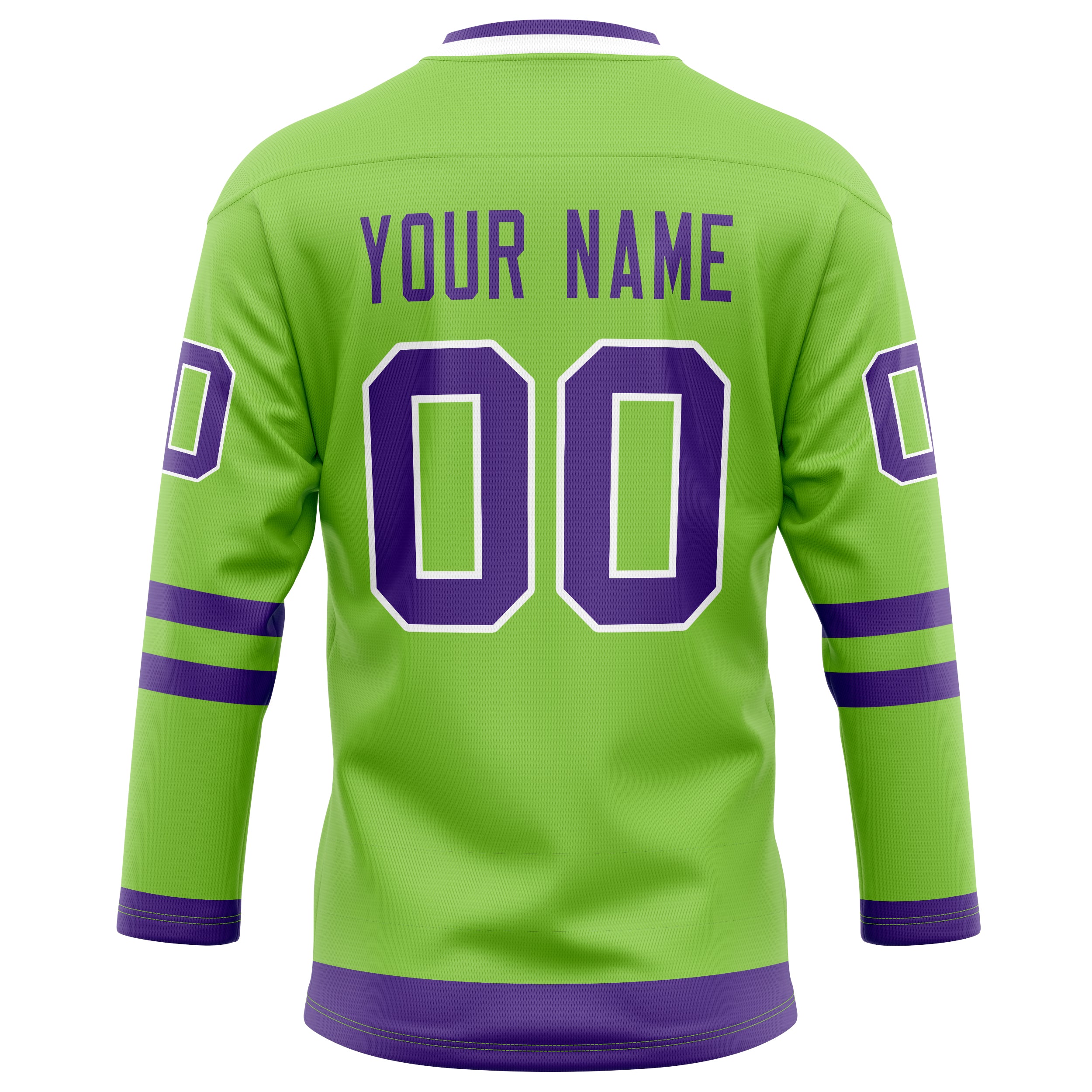 Personalized Neon & Green Purple Solid Colour Hockey Jersey