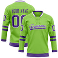 Personalized Neon & Green Purple Solid Colour Hockey Jersey