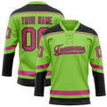 Personalized Neon & Green Pink Solid Colour Hockey Jersey