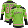 Personalized Neon & Green Pink Solid Colour Hockey Jersey