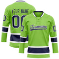 Personalized Neon & Green Navy Solid Colour Hockey Jersey