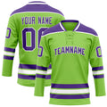 Personalized Neon & Green Purple Solid Colour Hockey Jersey