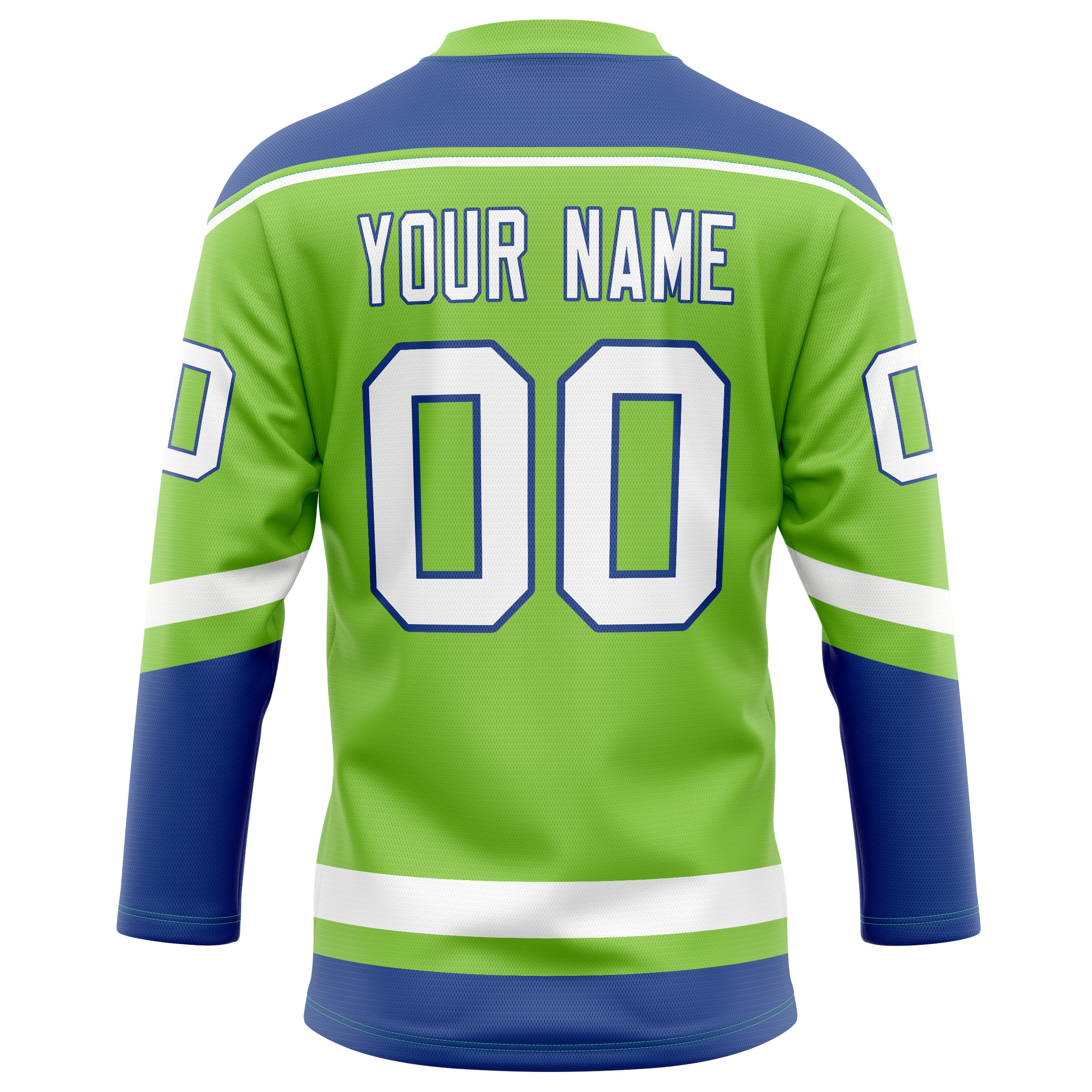 Personalized Neon & Green Royal Solid Colour Hockey Jersey