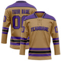 Personalized Old & Gold Purple Solid Colour Hockey Jersey