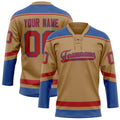 Personalized Old & Gold Royal Solid Colour Hockey Jersey