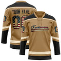 Personalized Old & Gold Cream Solid Colour Hockey Jersey