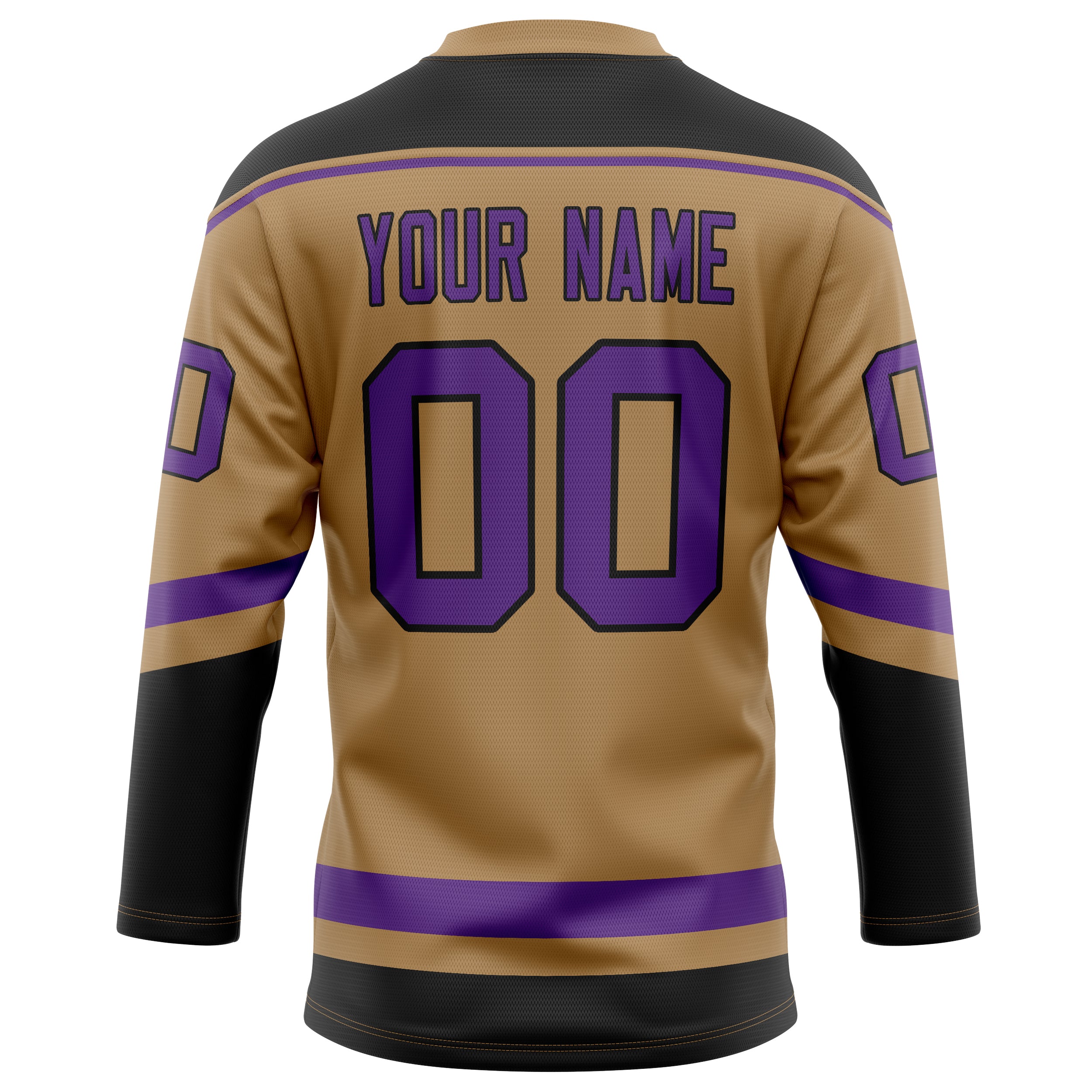Personalized Old & Gold Purple Solid Colour Hockey Jersey