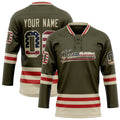 Personalized Olive & Cream Solid Colour Hockey Jersey