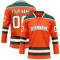 Personalized Orange & Kelly Green Solid Colour Hockey Jersey
