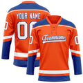 Personalized Orange & Royal Solid Colour Hockey Jersey
