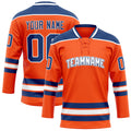 Personalized Orange & Navy Solid Colour Hockey Jersey