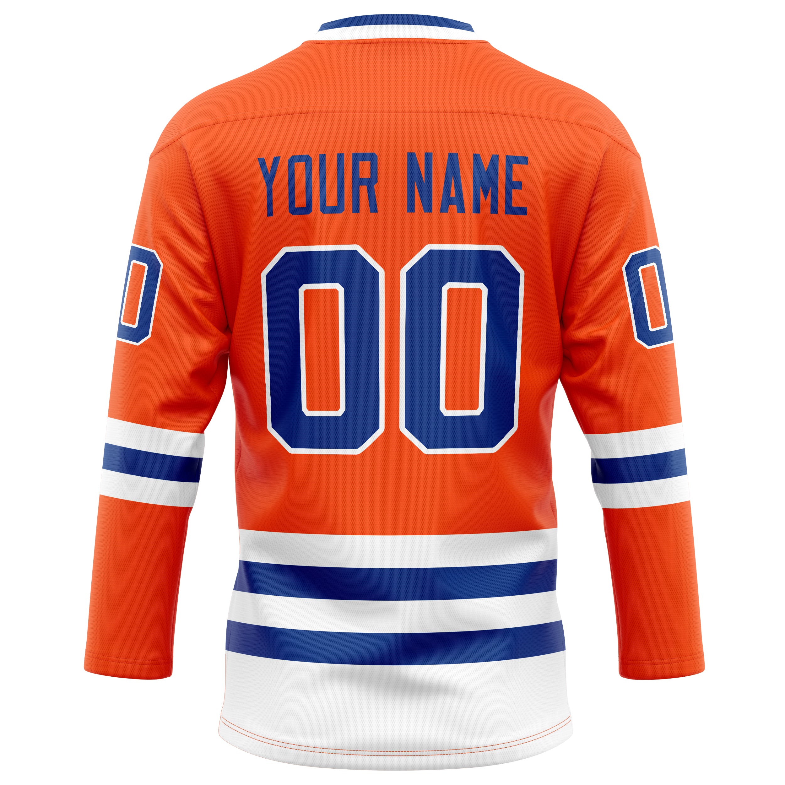 Personalized Orange & Royal Solid Colour Hockey Jersey