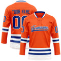 Personalized Orange & Royal Solid Colour Hockey Jersey