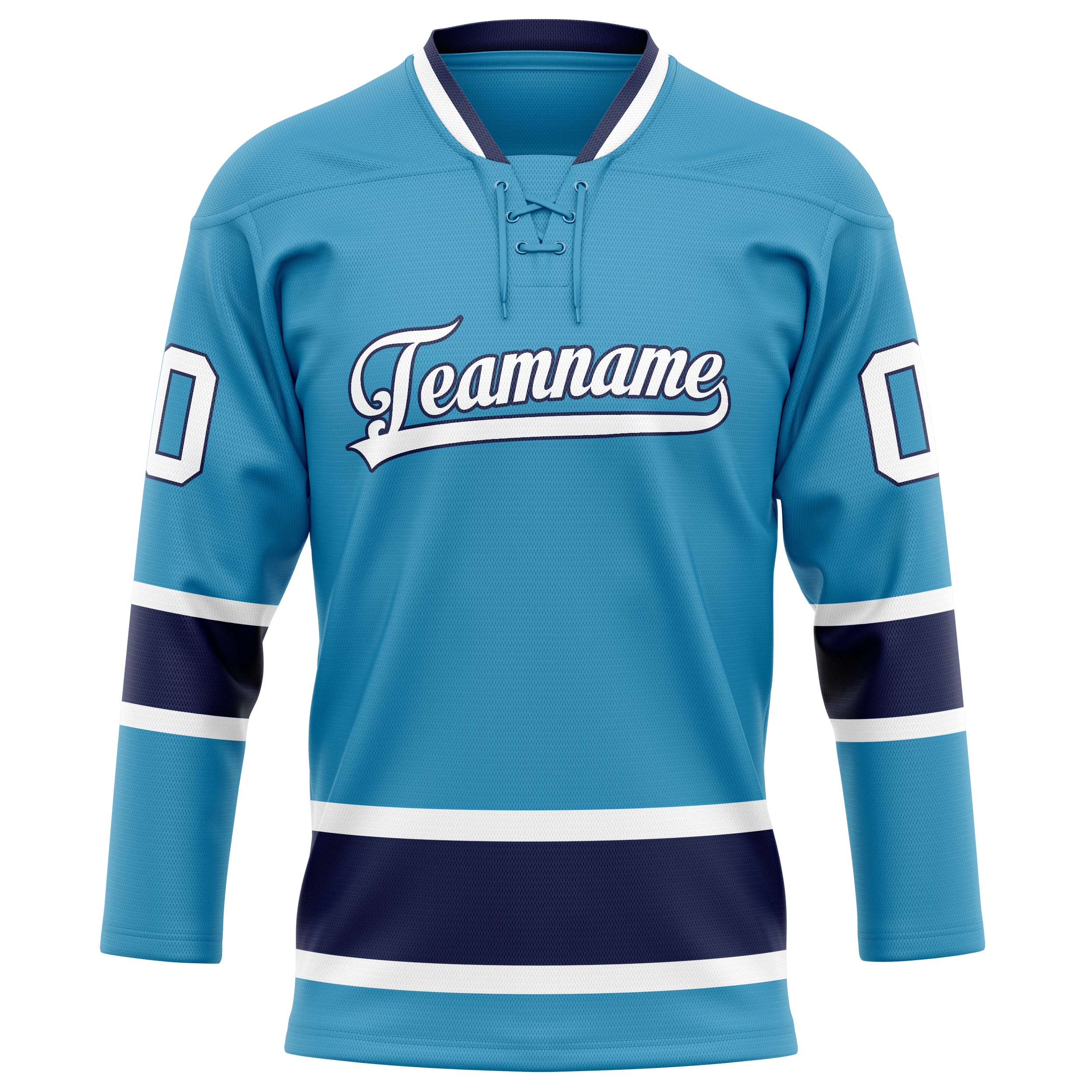 Personalized Panther & Blue Navy Solid Colour Hockey Jersey