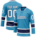 Personalized Panther & Blue Navy Solid Colour Hockey Jersey