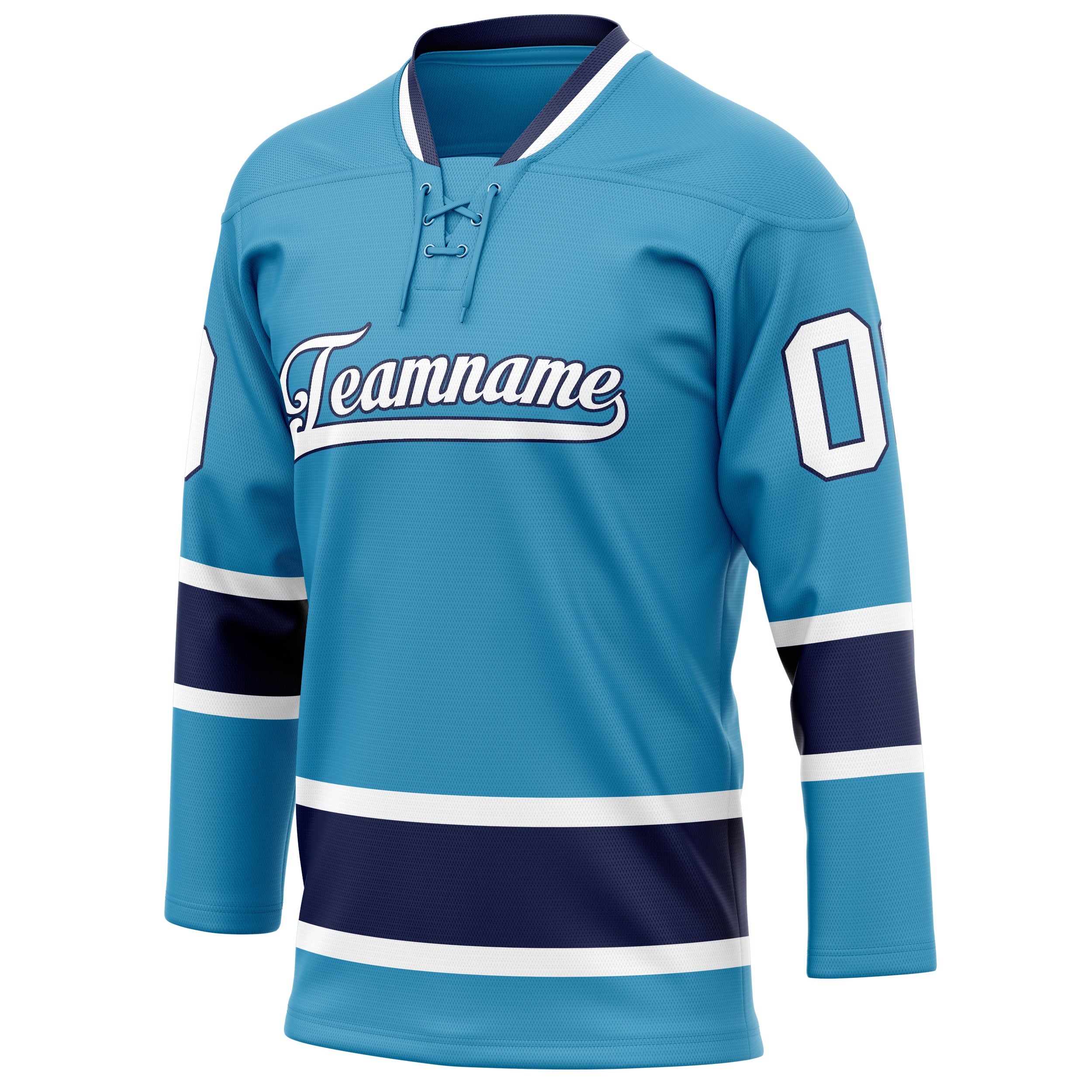 Personalized Panther & Blue Navy Solid Colour Hockey Jersey