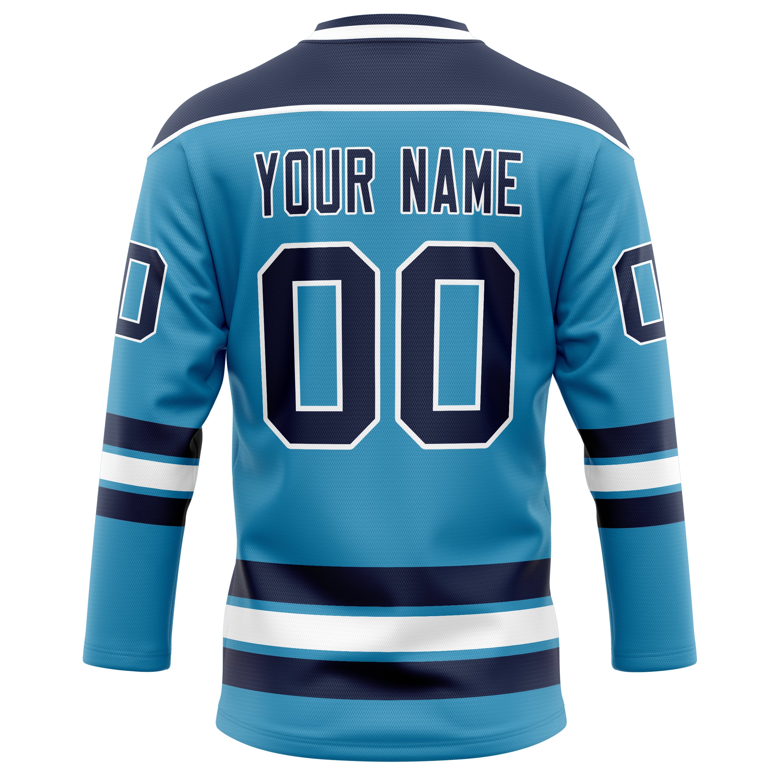 Personalized Panther & Blue Navy Solid Colour Hockey Jersey