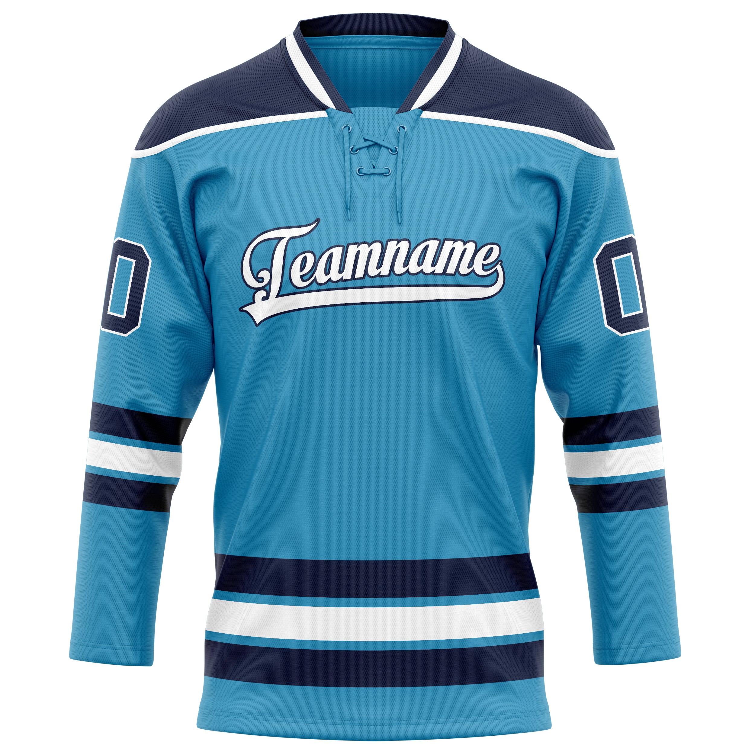 Personalized Panther & Blue Navy Solid Colour Hockey Jersey