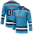 Personalized Panther & Blue Navy Solid Colour Hockey Jersey