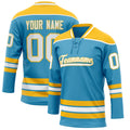 Personalized Panther & Blue Gold Solid Colour Hockey Jersey