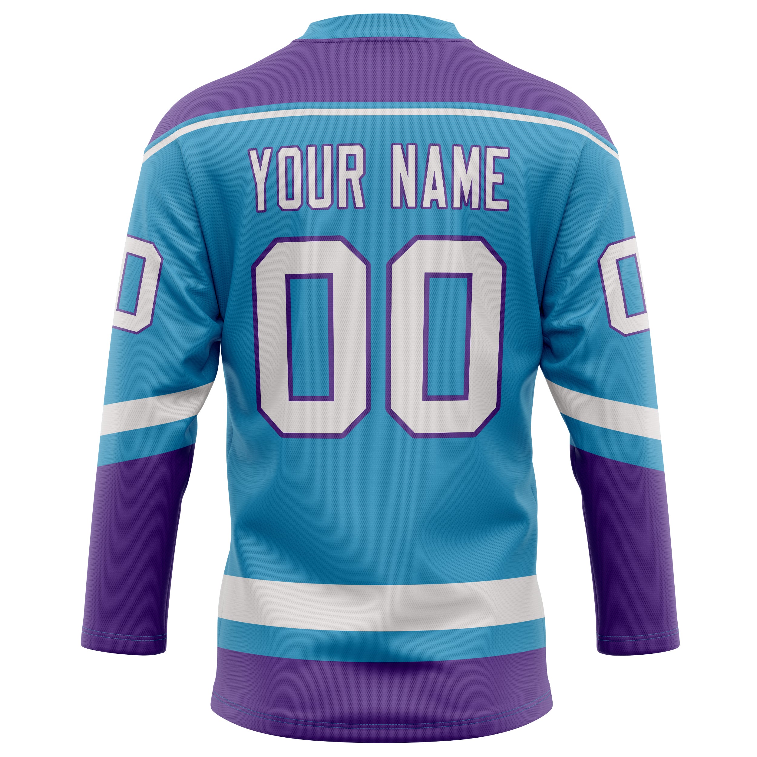 Personalized Panther & Blue Purple Solid Colour Hockey Jersey