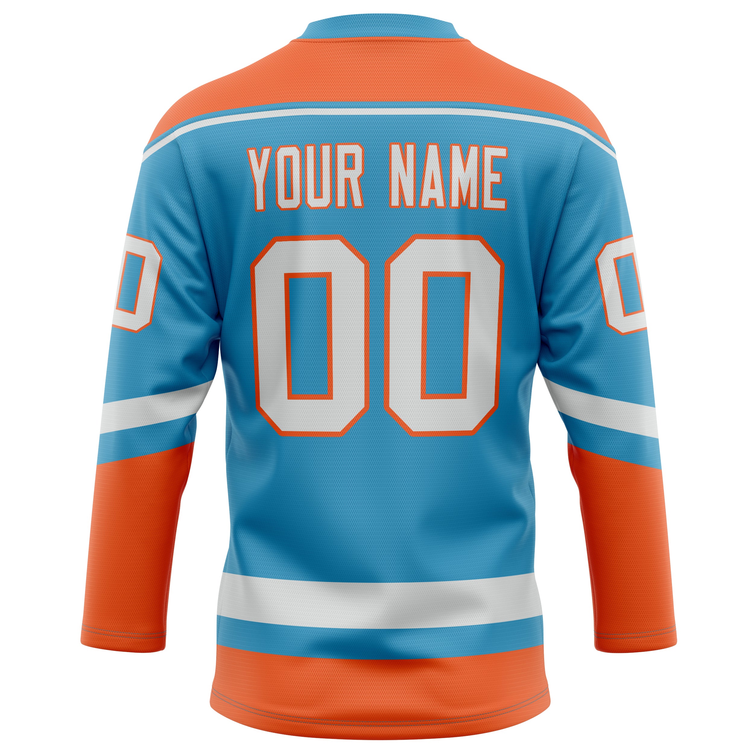 Personalized Panther & Blue Orange Solid Colour Hockey Jersey
