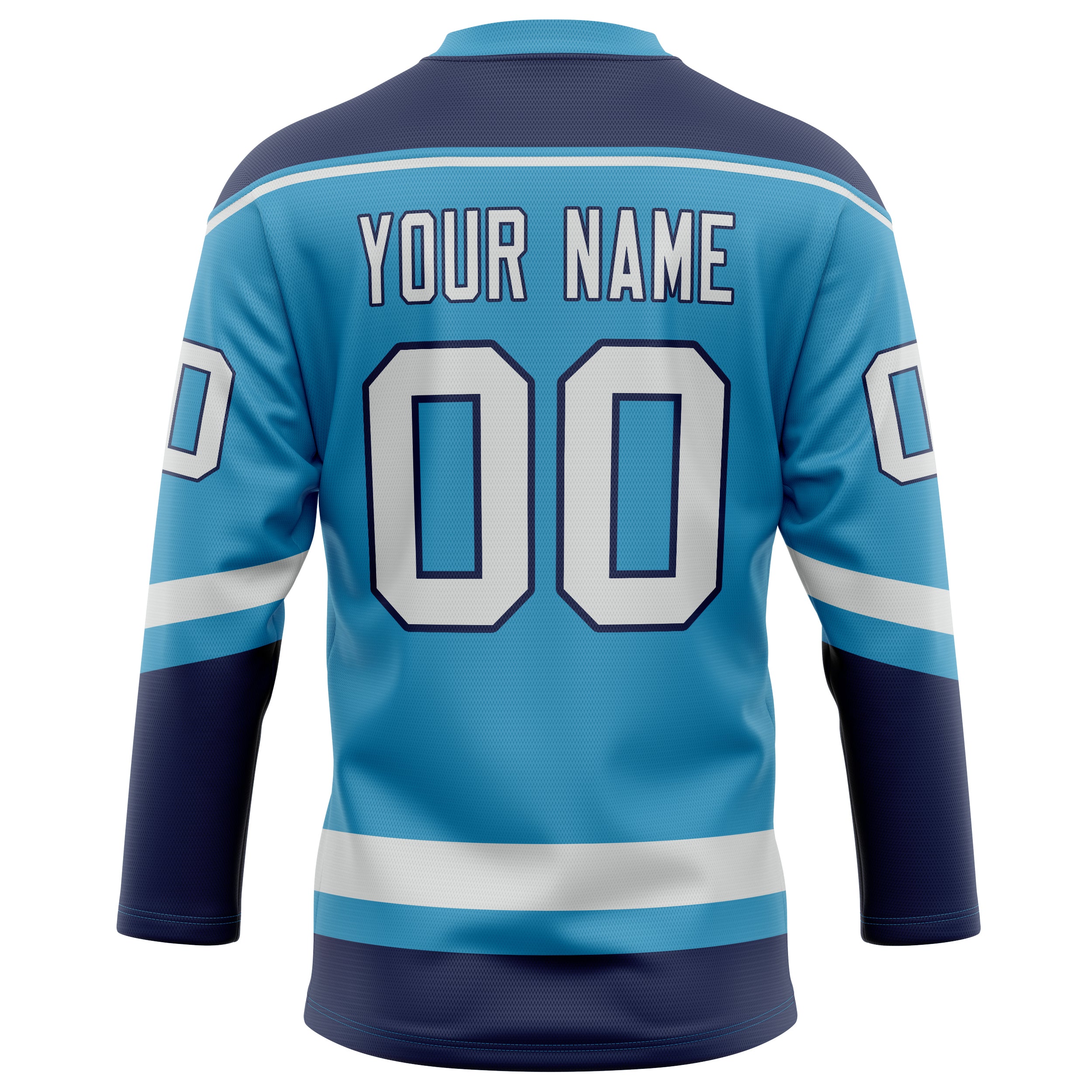 Personalized Panther & Blue Navy Solid Colour Hockey Jersey