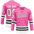 Personalized Pink & Black Solid Colour Hockey Jersey