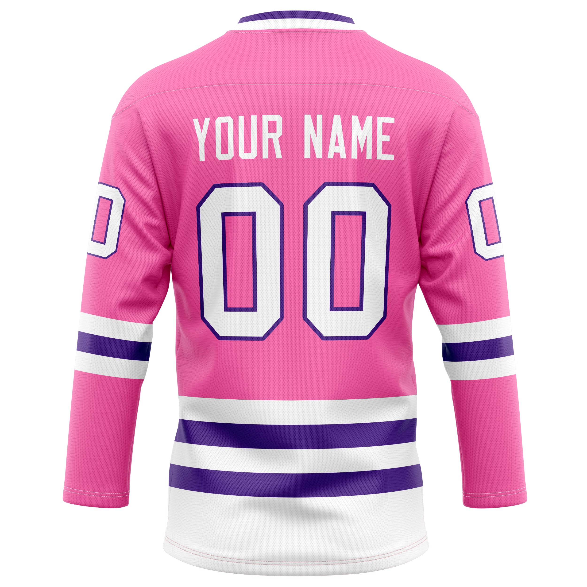 Personalized Pink & Purple Solid Colour Hockey Jersey
