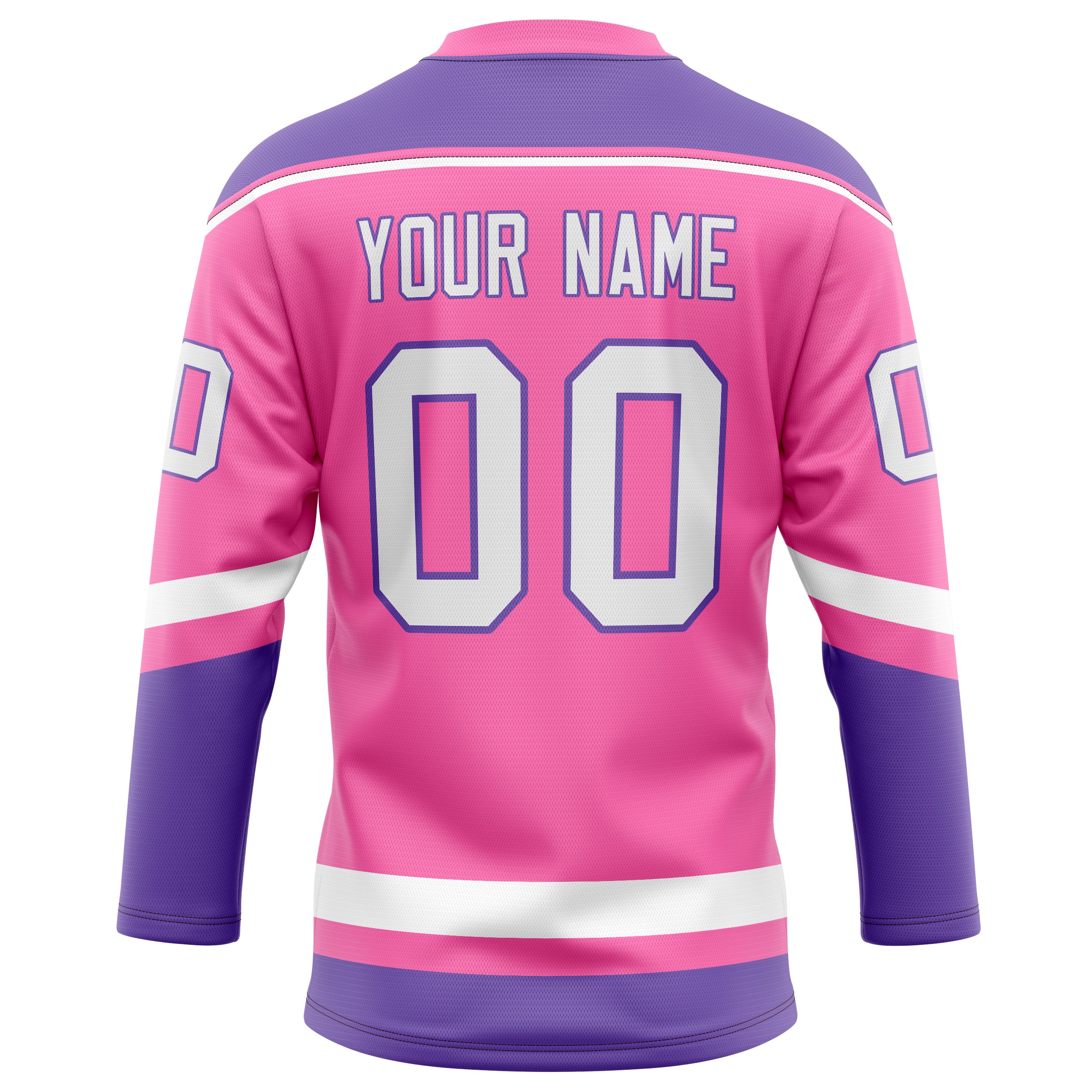 Personalized Pink & Purple Solid Colour Hockey Jersey