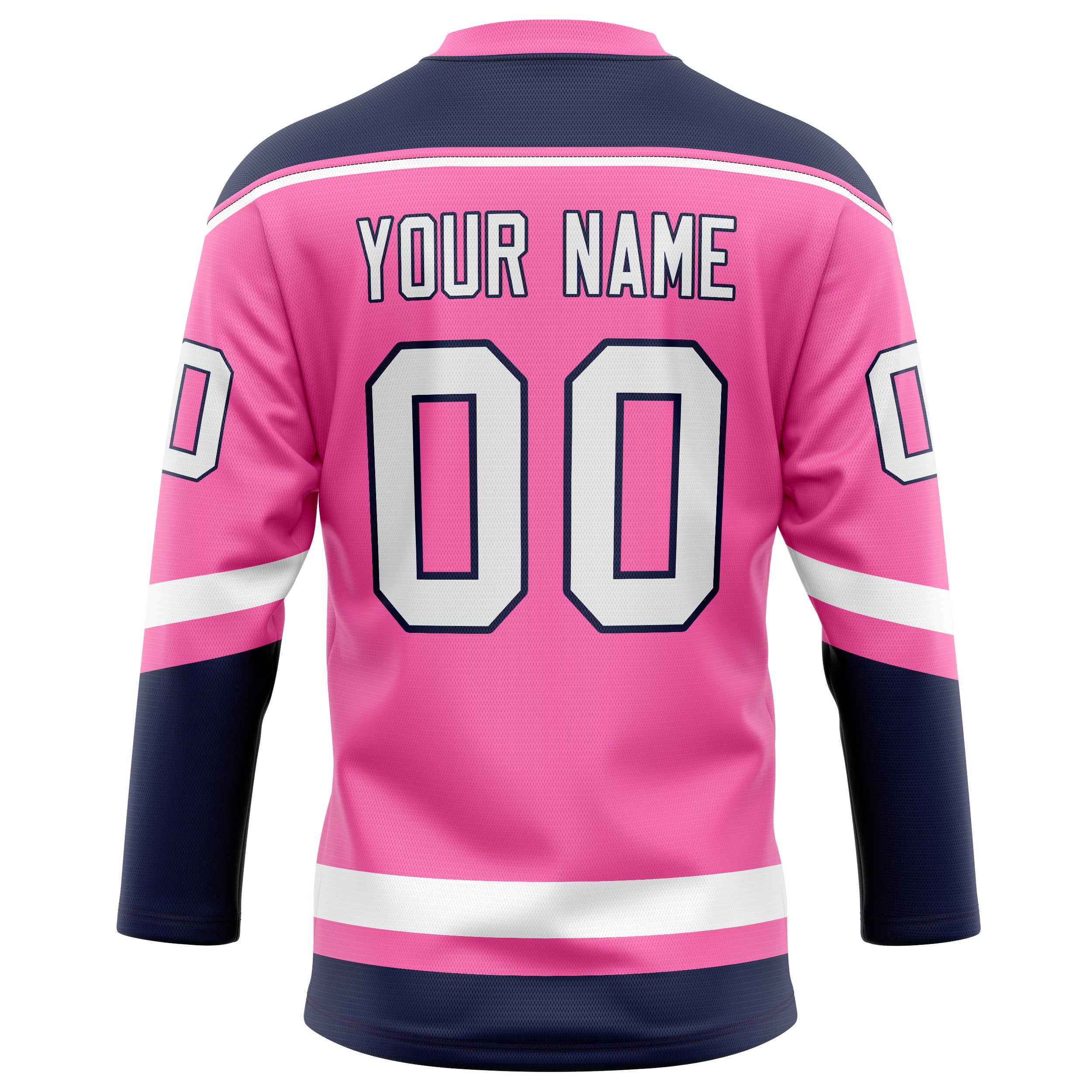 Personalized Pink & Black Solid Colour Hockey Jersey