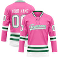 Personalized Pink & Kelly Green Solid Colour Hockey Jersey