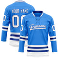 Personalized Powder & Blue Royal Solid Colour Hockey Jersey