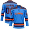 Personalized Powder & Blue Navy Solid Colour Hockey Jersey