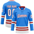 Personalized Powder & Blue Maroon Solid Colour Hockey Jersey