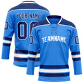 Personalized Powder & Blue Navy Solid Colour Hockey Jersey