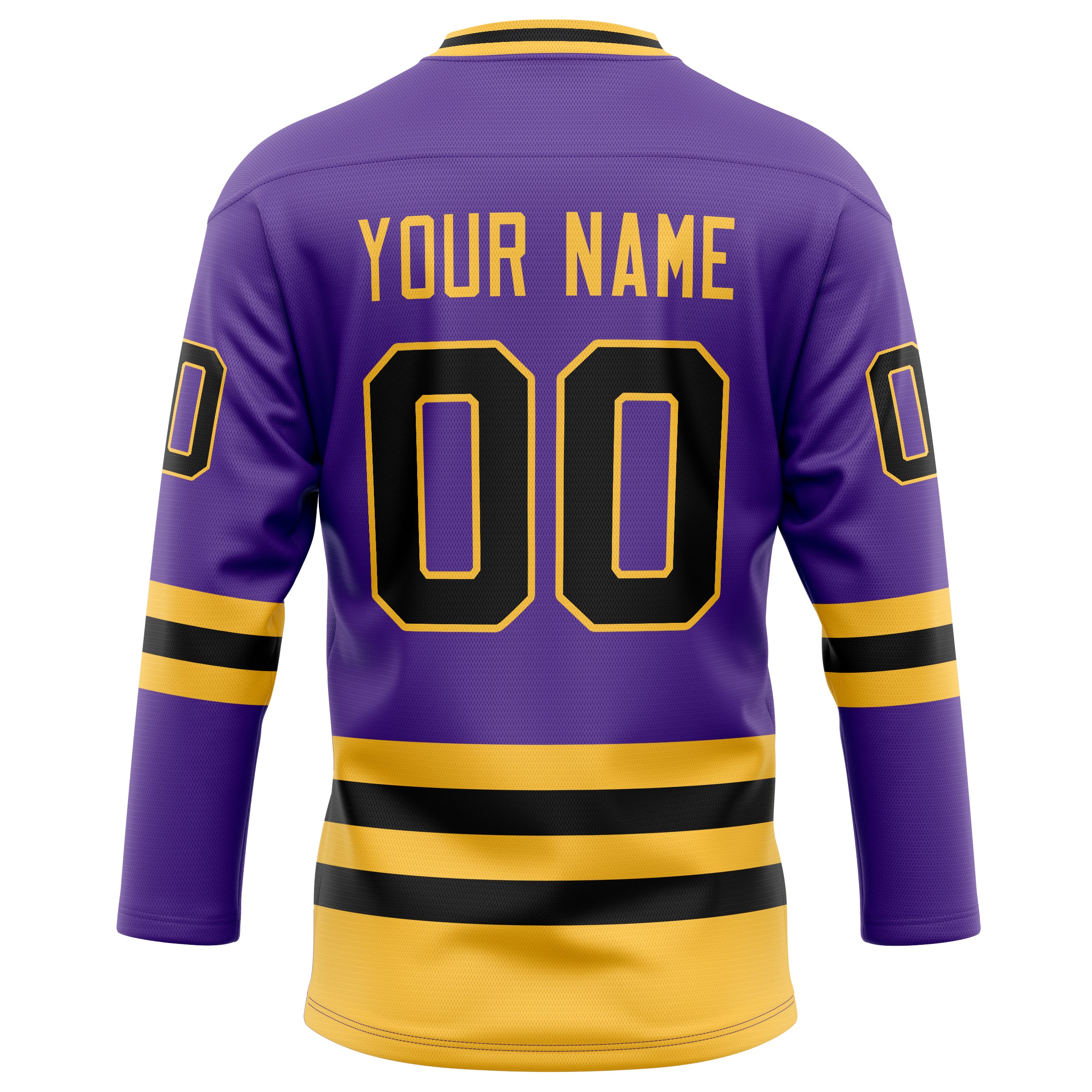 Personalized Purple & Gold Solid Colour Hockey Jersey