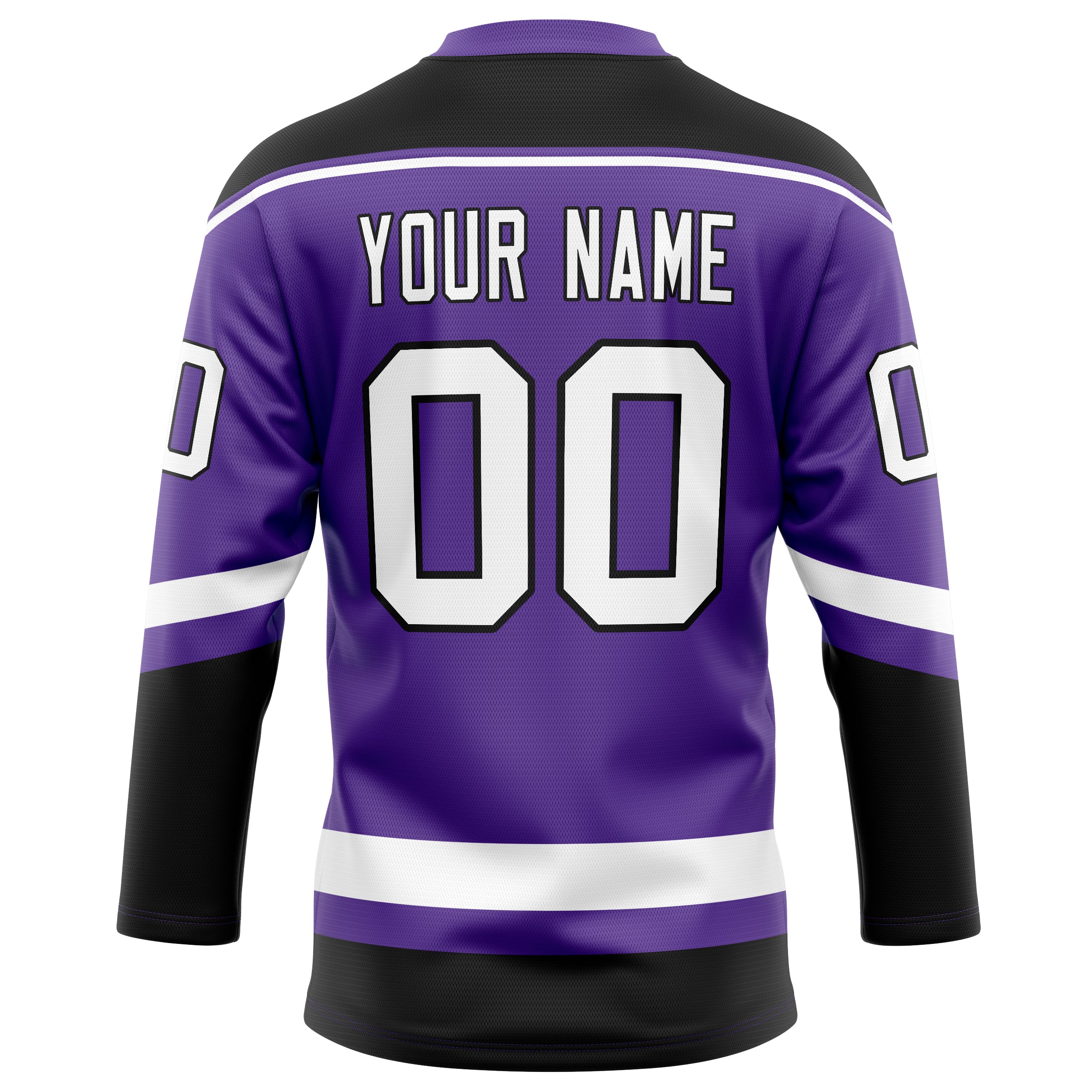 Personalized Purple & Black Solid Colour Hockey Jersey
